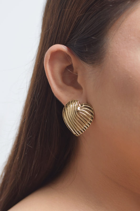Aretes Corazón Ondé