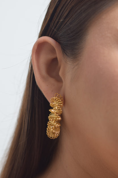 Aretes Sol Dorado