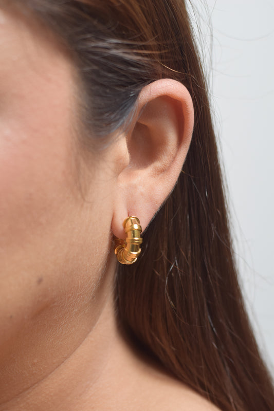 Aretes Bambú Gold